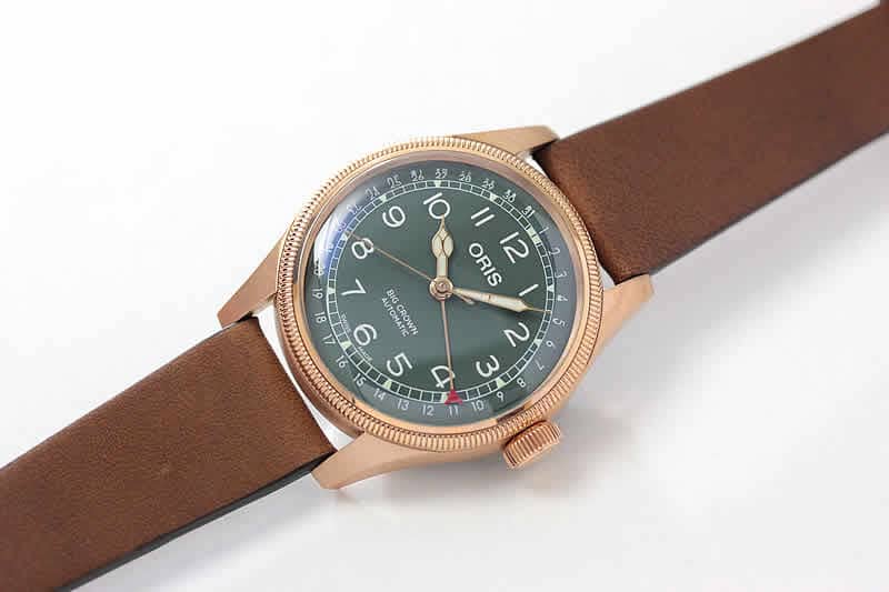 オリス ビッグクラウン  ブロンズ ポインターデイト  80周年アニバーサリーモデル 754 7741 3167-07 5 20 58BR  腕時計 グリーン
