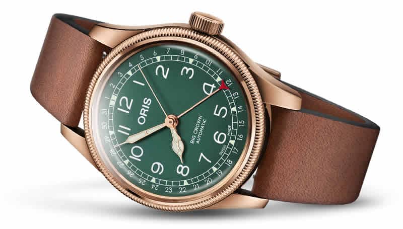 オリス ビッグクラウン  ブロンズ ポインターデイト  80周年アニバーサリーモデル 754 7741 3167-07 5 20 58BR  腕時計 グリーン