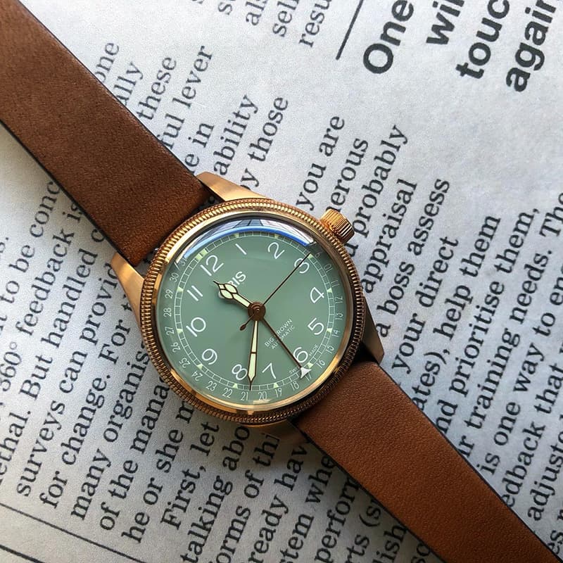 オリス ビッグクラウン ポインターデイト 36mm/グリーン/754 7749 3167-07 5 17 69GBR ボーイズ/レディース 腕時計