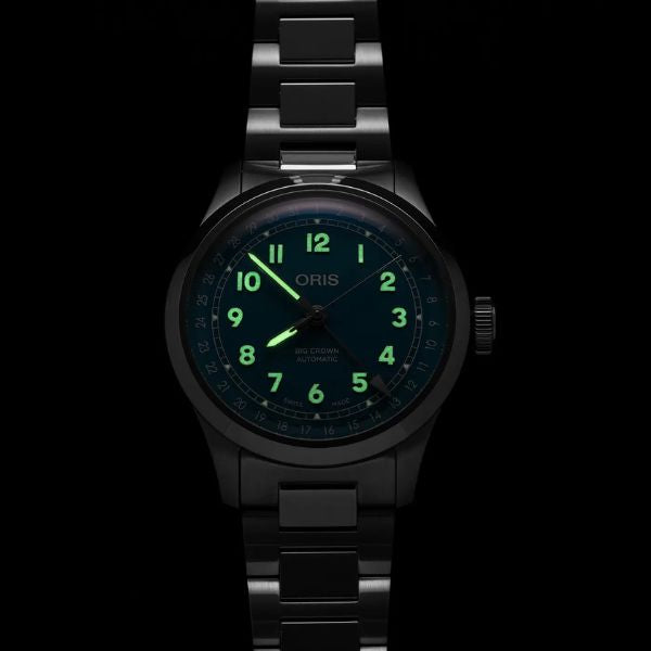オリス(ORIS) ビッグクラウンポインターデイト 40mm 腕時計 754 7798 4065-07 8 20 06(ブルー)