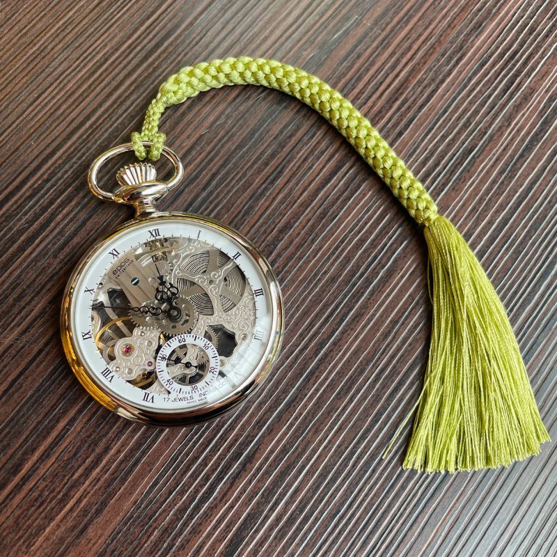 輪島 江戸打八津組 懐中時計用 紐(萌黄)
