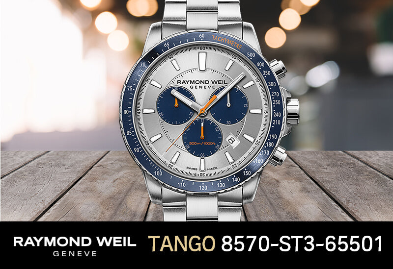 レイモンドウェイル タンゴ(TANGO)30気圧防水 8570-ST3-65501 クロノグラフ 腕時計