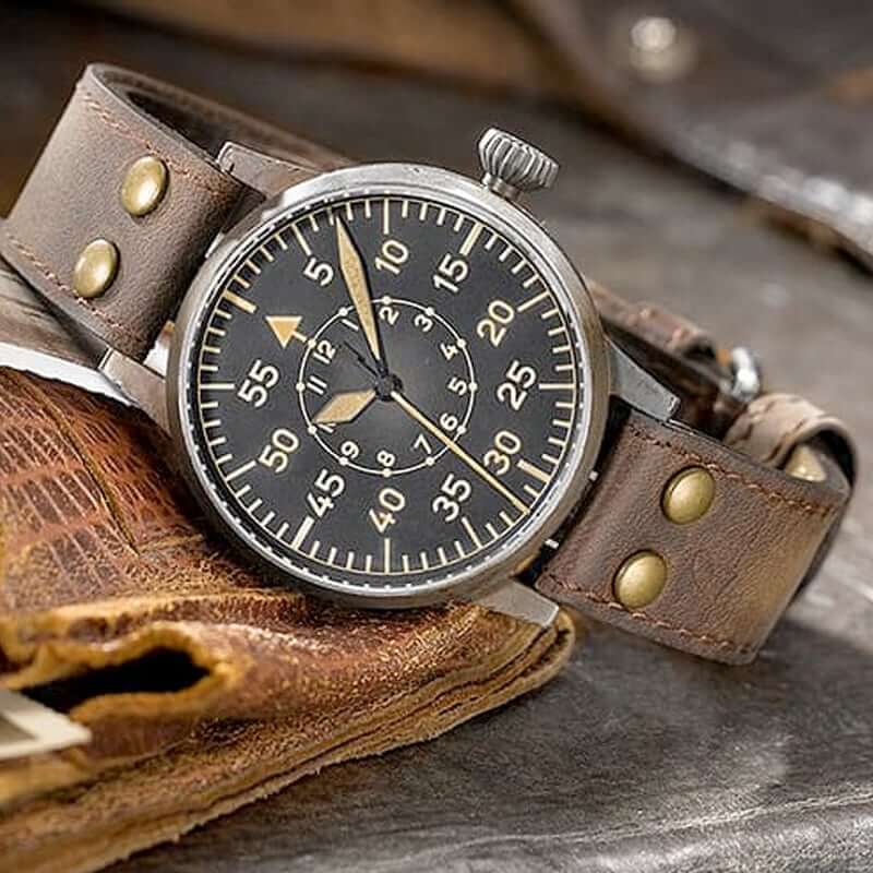 ラコ(Laco) オリジナルパイロットウォッチ Laco01系 手巻 ライプツィヒ エアブシュトゥック 861936 腕時計
