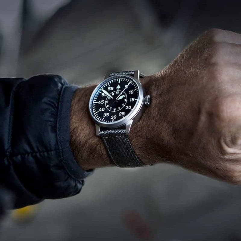 ラコ(Laco) パイロットウォッチ Laco24系 自動巻 パーダーボルン ブラウシュトゥンデ 862082 腕時計