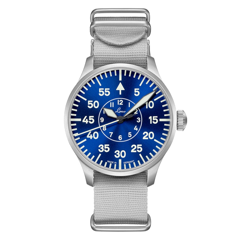 ラコ(Laco) パイロットウォッチ Laco21系 自動巻 アーヘン42 ブラウシュトゥンデ 862101 腕時計