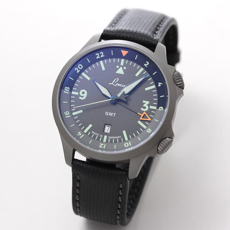 ラコ(Laco)フランクフルト(Frankfurt)シュハルツ Laco93 GMT 自動巻き 862120 腕時計 ブラック