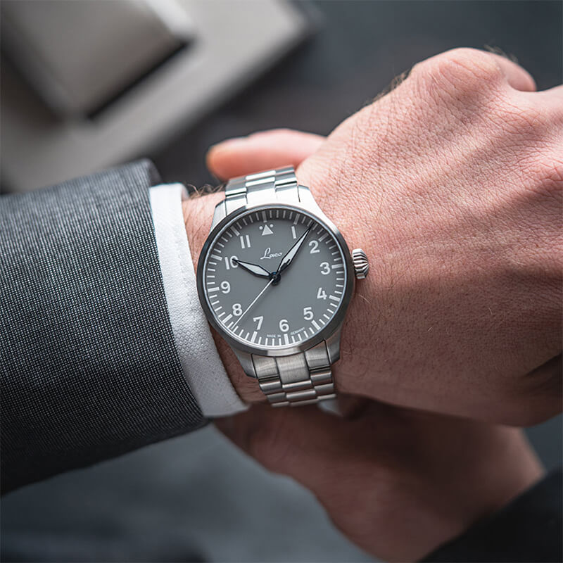 Laco (ラコ) パイロット アウクスブルク42 グラウ 自動巻き グレー 42mm 腕時計 862158.MB