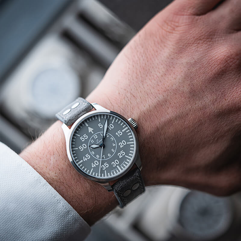 Laco (ラコ) パイロット アーヘン39 グラウ 自動巻き グレー 39mm 腕時計 862162