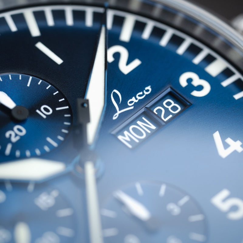 Laco(ラコ) クロノグラフ キール.2 Blau(ブラウ) 腕時計 862186