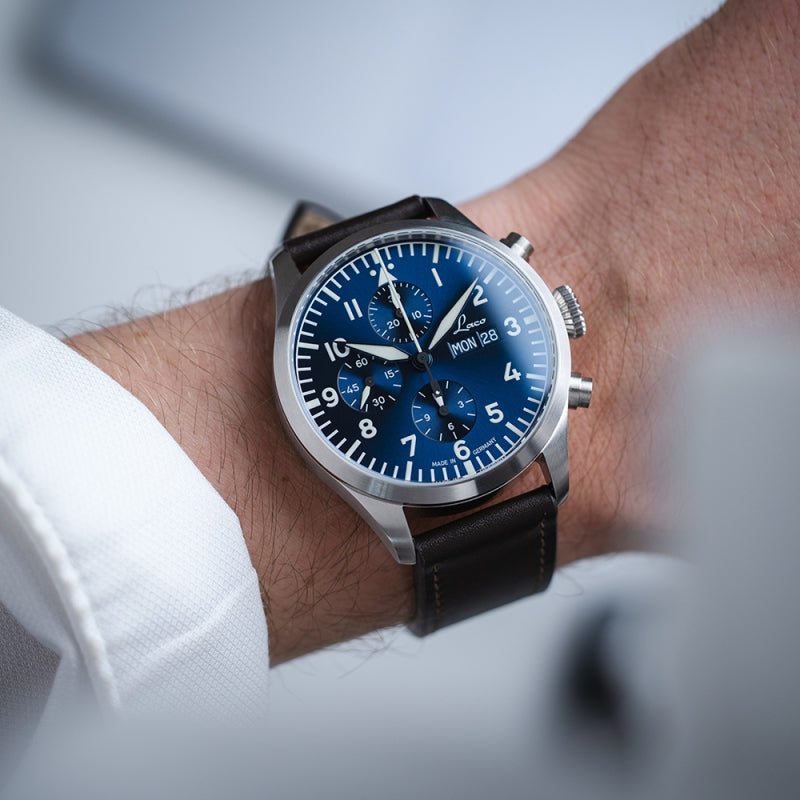 Laco(ラコ) クロノグラフ キール.2 Blau(ブラウ) 腕時計 862186