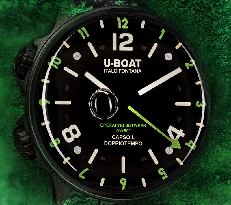 U-BOAT(ユーボート)/CAPSOIL DOPPIOTEMPO(カプソイル・ドッピオテンポ)/ブラックDLC/腕時計 8840R