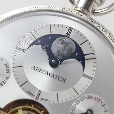 AERO(アエロ) 銀無垢 手巻き式 88798A901 レピン ゴールド-シルバー 懐中時計