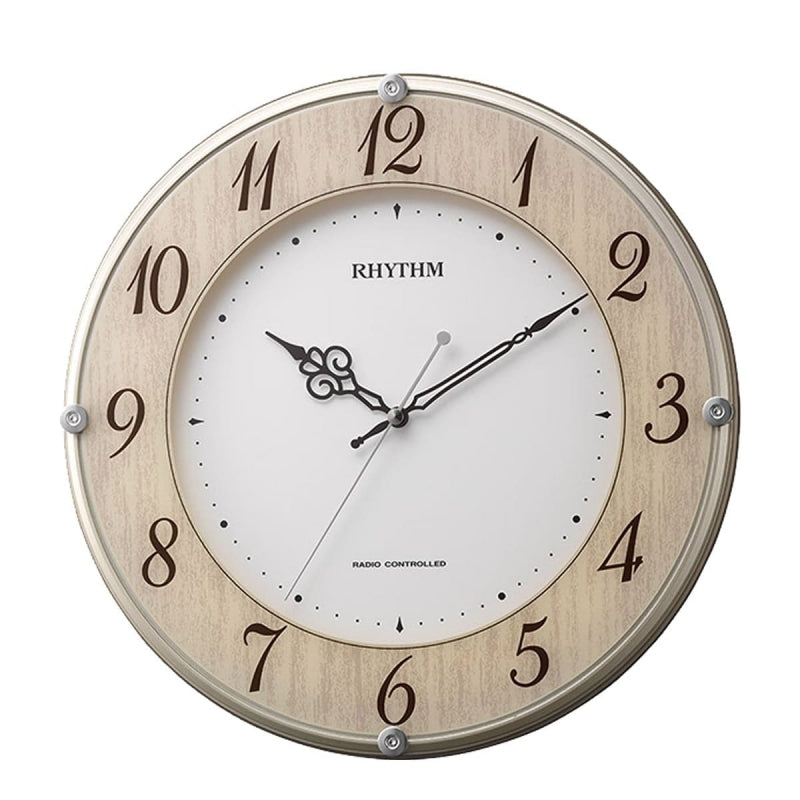 RHYTHM リズム 電波掛け時計 ライブリーナチュレ【8MY506SR23】 – 正美