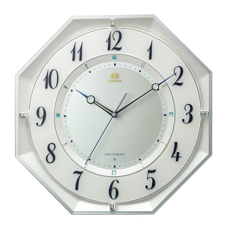 RHYTHM リズム 夜眠る秒針 電波掛け時計 8MY559HG03 – 正美堂時計店