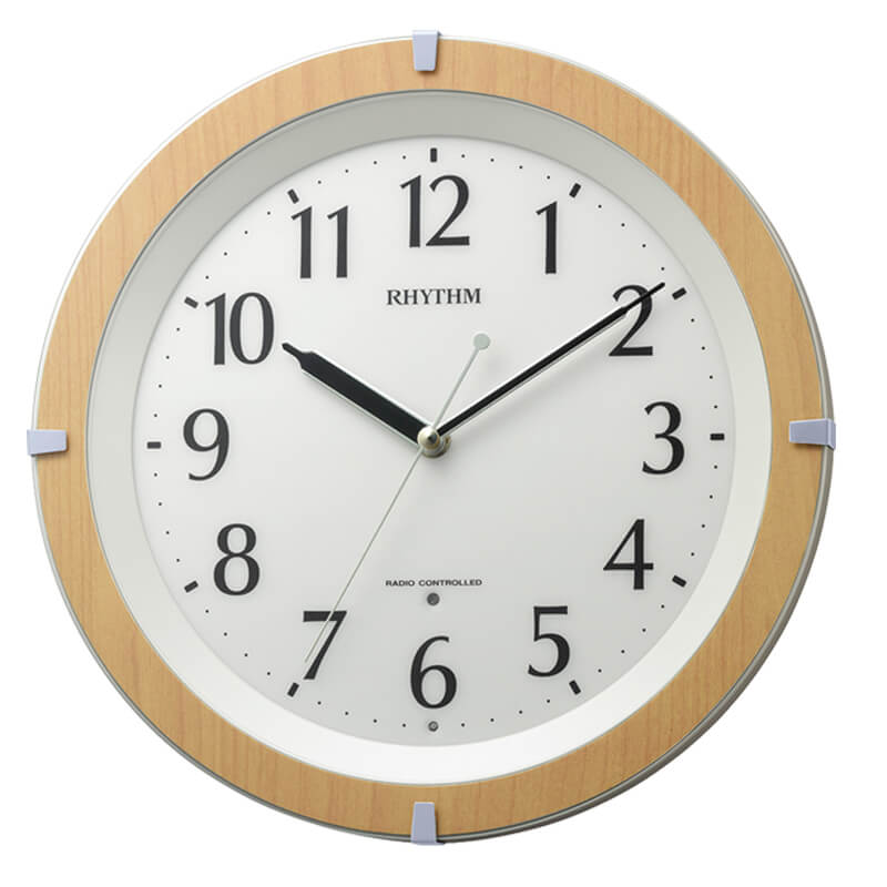 RHYTHM リズム 夜光 電波 掛け時計 リバライト561 8MY561SR03 – 正美堂