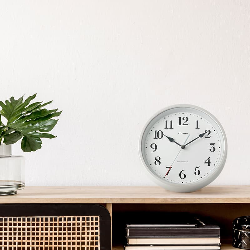 RHYTHM リズム 電波 掛け時計 フィットウェーブ 8MY566SR03