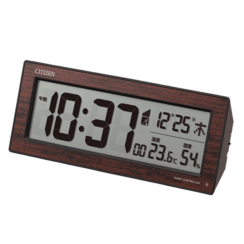 Citizen Radio-Controlled Alarm Clock with Temperature and Humidity