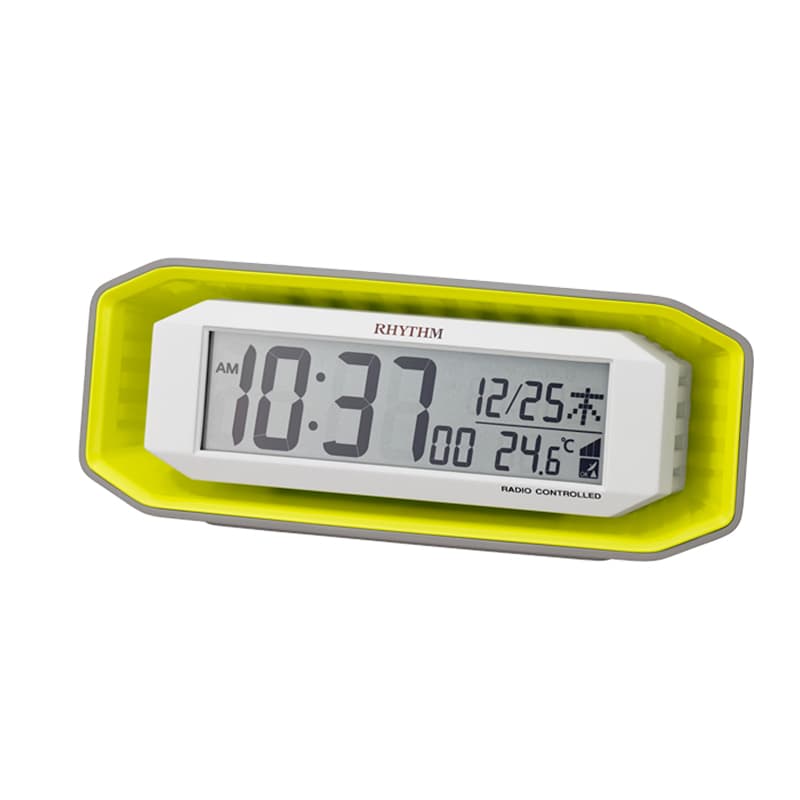RHYTHM リズム 大音量 目覚まし時計 フィットウェーブバトル220 緑