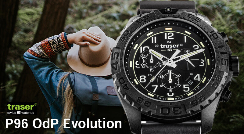 トレーサー/TRASER/OUTDOOR PIONEER(アウトドア パイオニア) P96 OdP Evolution クロノグラフ ブラック 腕時計
