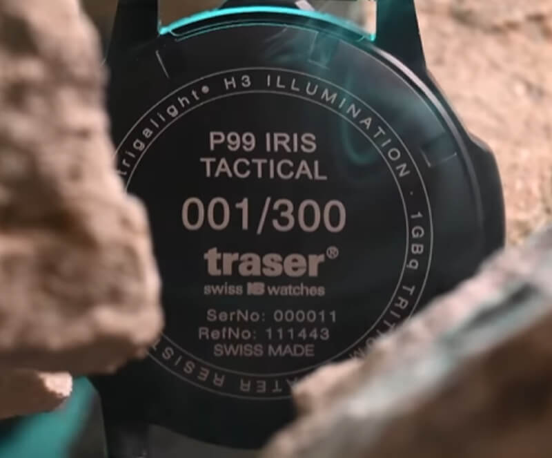 traser(トレーサー)P99 Iris Tactical(アイリス タクティカル) 世界300個限定 クォーツ 腕時計 ブラックラバーベルト