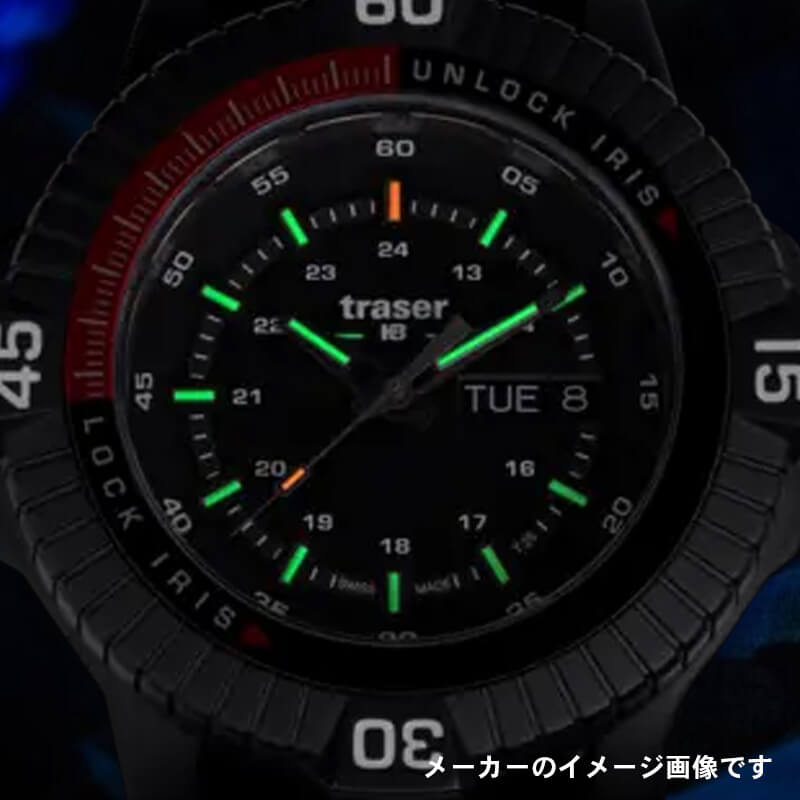 traser(トレーサー)P99 Iris Tactical(アイリス タクティカル) 世界300個限定 クォーツ 腕時計 ブラックラバーベルト