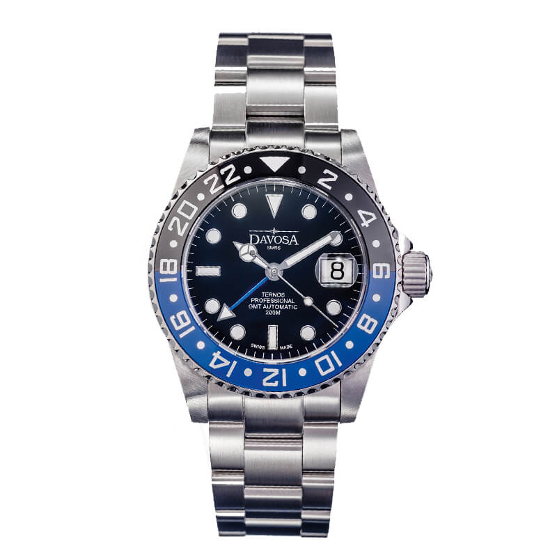 DAVOSA(ダボサ) Ternos GMT Pro(テルノス プロ)/自動巻き/GMTプロ ブラック&ブルー/メンズ/ 161.571.45 腕時計