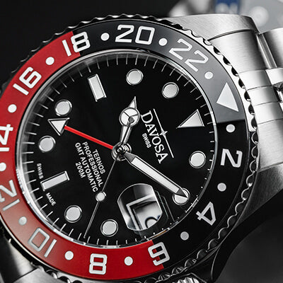 DAVOSA(ダボサ) Ternos Pro(テルノス プロ)TT GMT オートマティック/自動巻き/メンズ/ 161.571.09 腕時計 ブラック/レッド