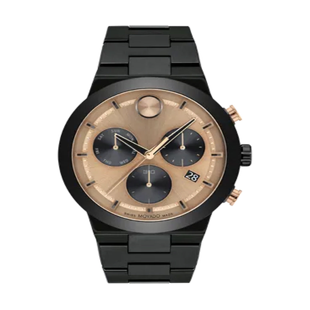 MOVADO(モバード) BOLD FUSION クォーツクロノグラフ 腕時計 ブラック B3600897.8902B