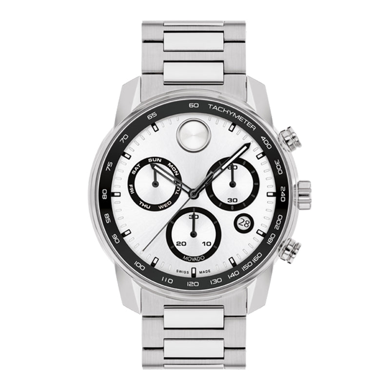 MOVADO BOLD Quartz Chronograph Watch, Silver, B3600905.8101S