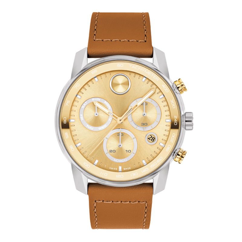 MOVADO BOLD Quartz Chronograph Watch, Gold, B3600908.8402L