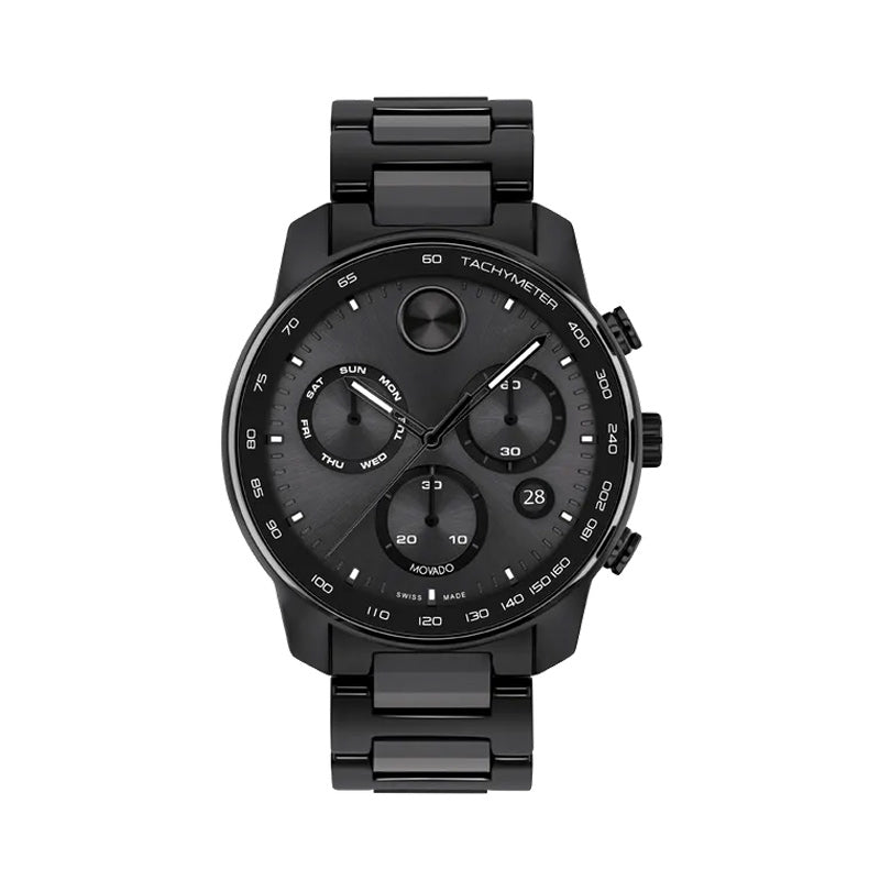 MOVADO BOLD Quartz Chronograph Watch, Black Ceramic, B3601103.8003C