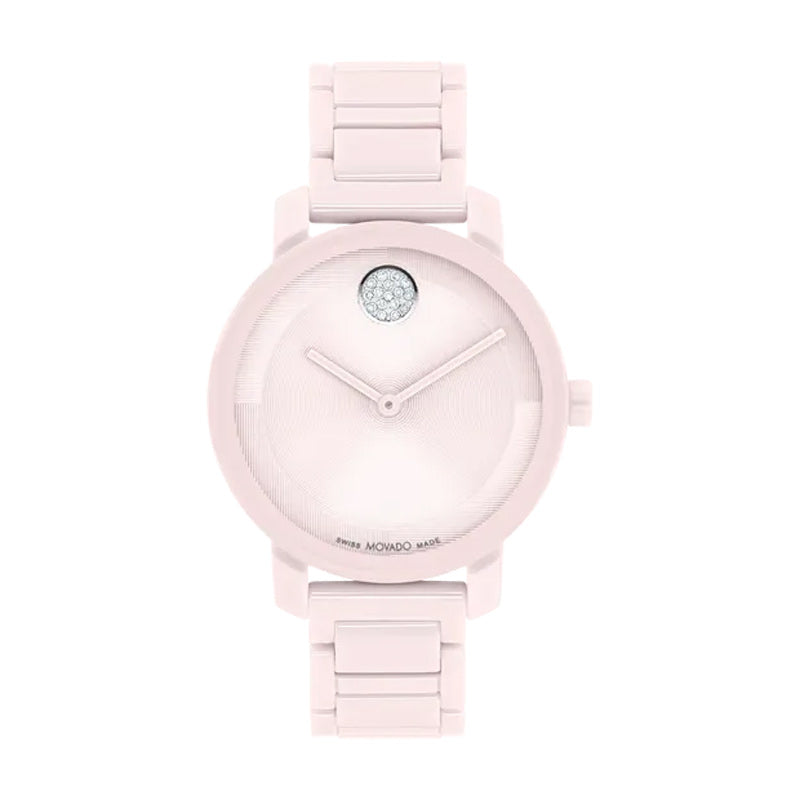 MOVADO BOLD Quartz Women's Watch, Pink Ceramic, B3601234.8000C