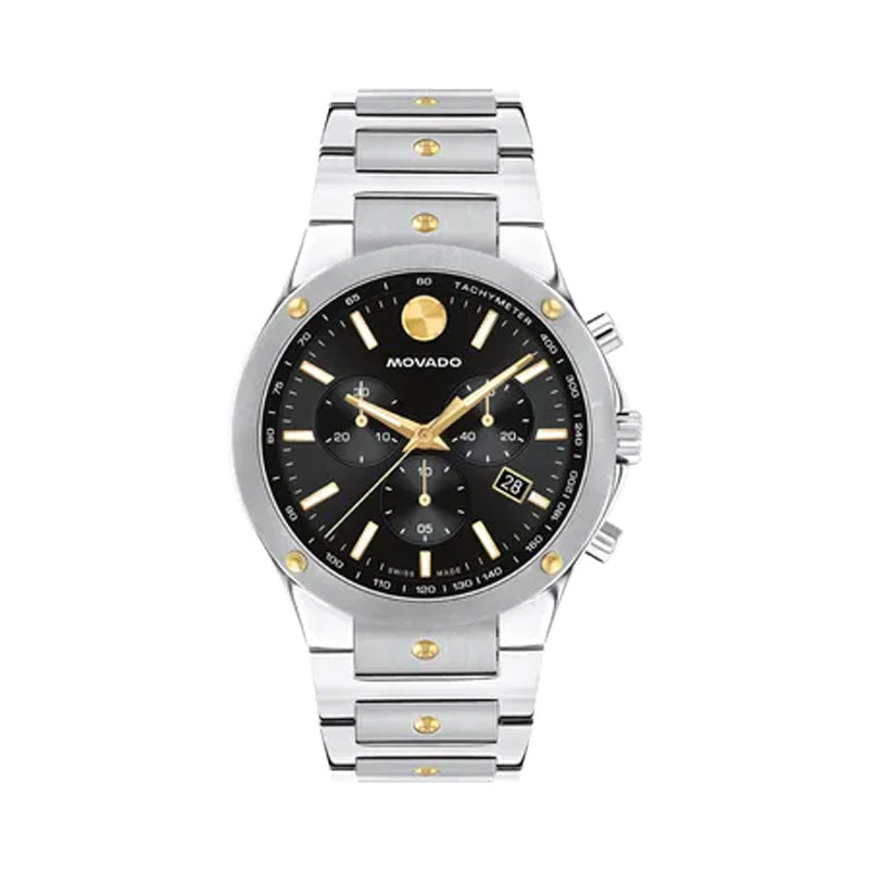 MOVADO(モバード) SE クォーツクロノグラフ 腕時計 ブラック S0607972