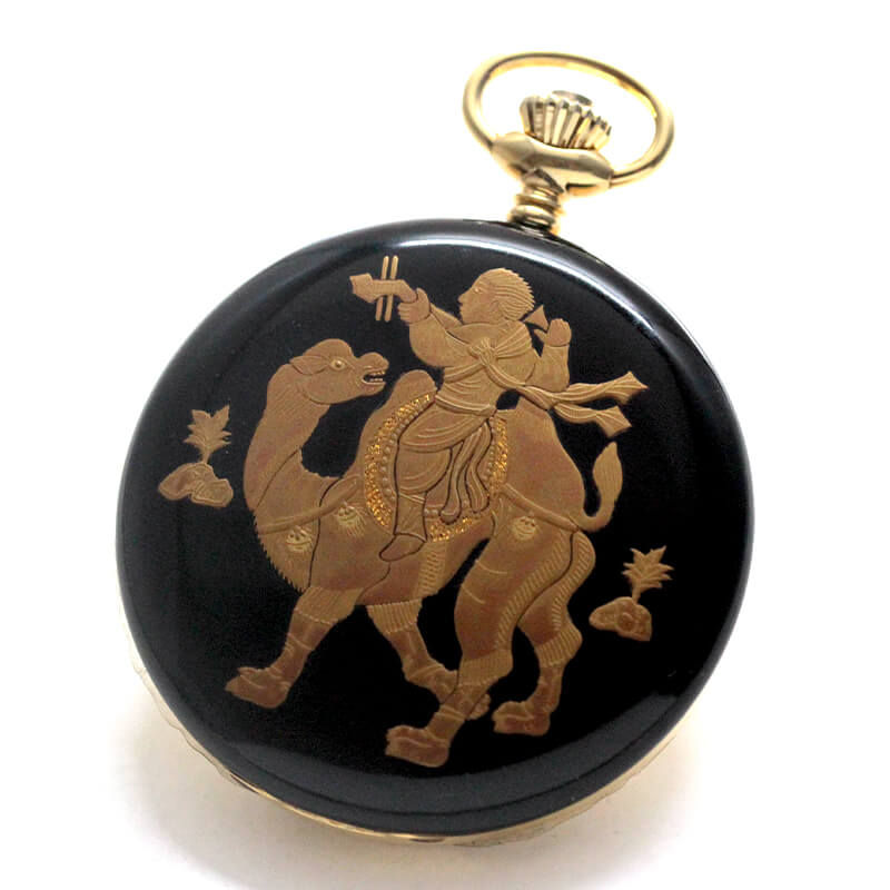 アエロ(AERO)/ 蒔絵 / 駱駝(らくだ) / 田中貴司作 / 18K 金無垢 / 懐中時計/ aero-0411216