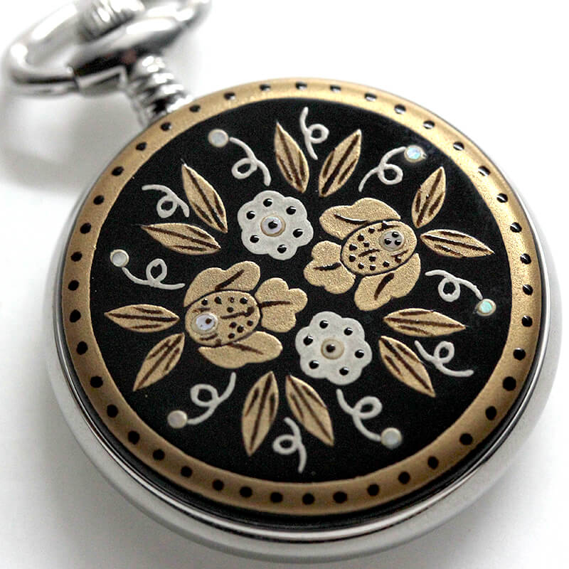 アエロ(AERO)/ 蒔絵 / 小花 / 辻和寿作 / ペンダントウォッチ / 懐中時計 / aero-0411300