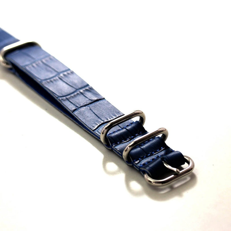 時計 レザーベルト 20mm ブルー