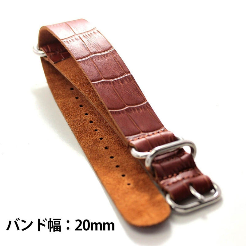 時計 レザーベルト 20mm ブラウン