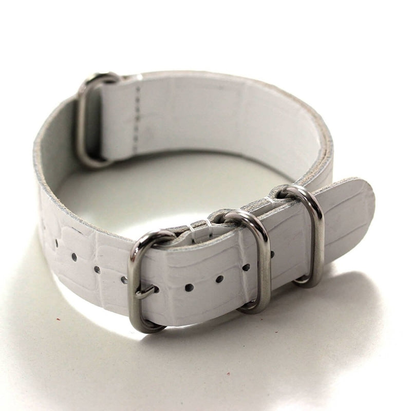 時計 レザーベルト 20mm ホワイト