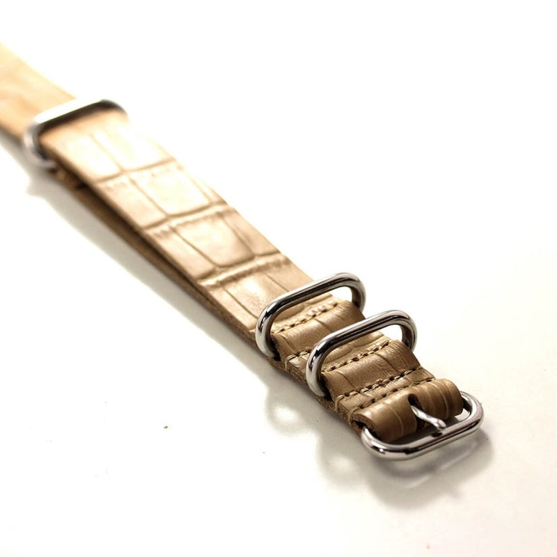 時計 レザーベルト 22mm ベージュ