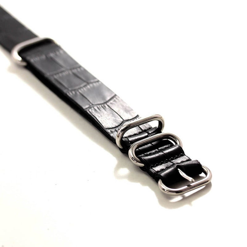 時計 レザーベルト 22mm ブラックカラー