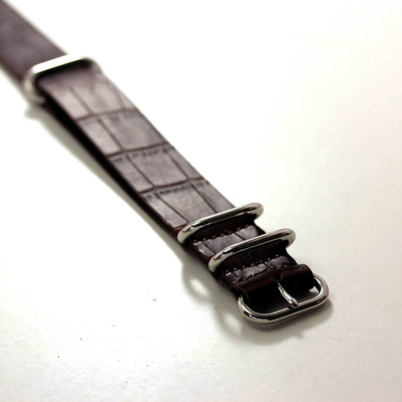 時計 レザーベルト 22mm ブラウンカラー