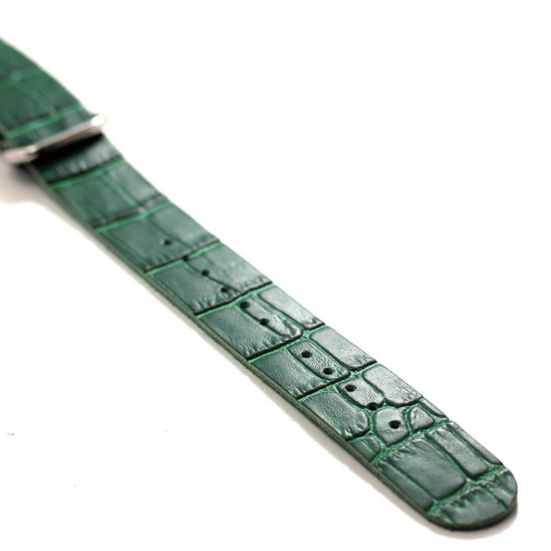 時計 レザーベルト 22mm グリーンカラー