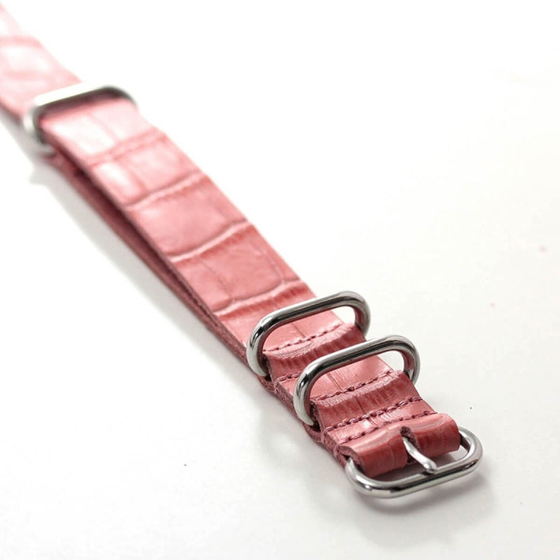 時計 レザーベルト 22mm ピンクカラー