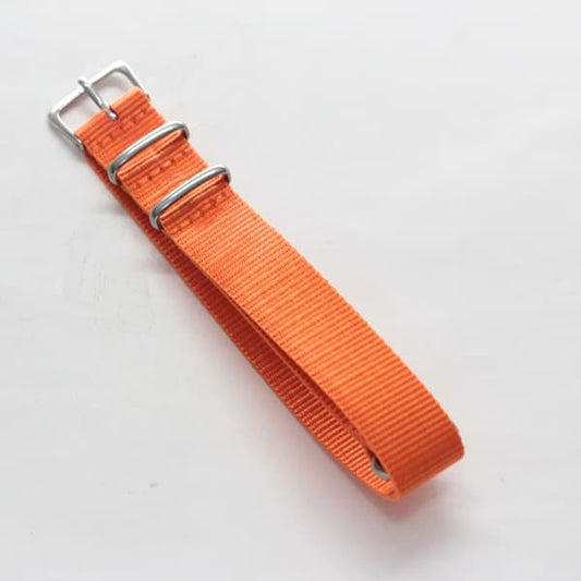 時計ナイロンバンド NATOベルト オレンジ 18mm