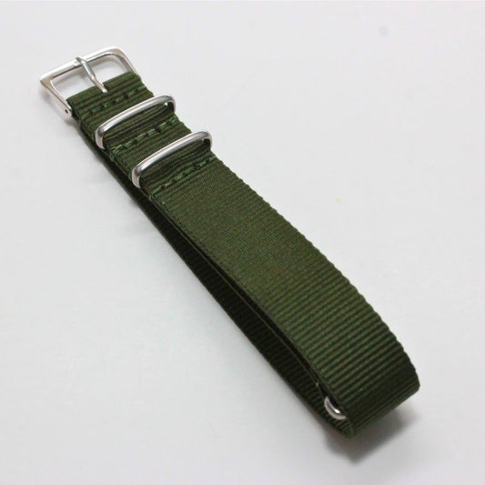 時計ナイロンバンド NATOベルト アーミーグリーン 20mm
