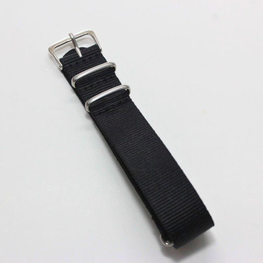 時計ナイロンバンド NATOベルト ブラック 20mm