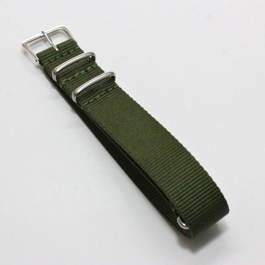 時計ナイロンバンド NATOベルト アーミーグリーン 22mm幅