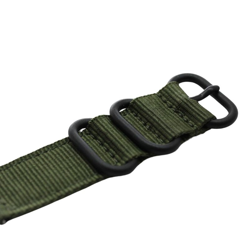 時計ナイロンバンド/アーミーグリーン 22mm幅/セパレートタイプ /スライド式バネ棒付き(SSB0004AG-22)/ccsepa22mm-armygreen