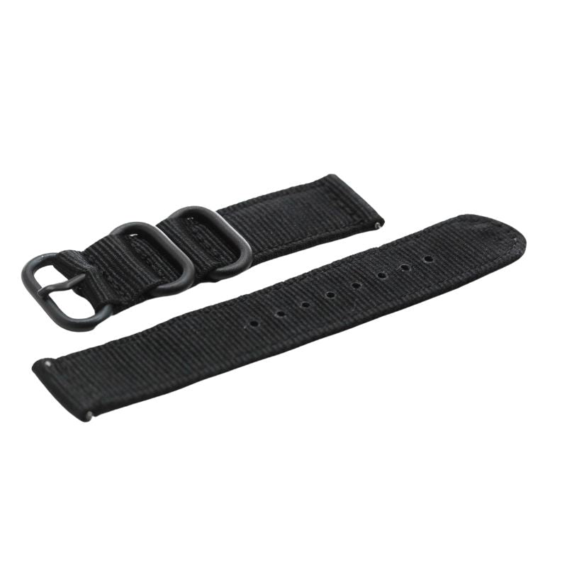 時計ナイロンバンド/ ブラック 22mm幅 /セパレートタイプ /スライド式
