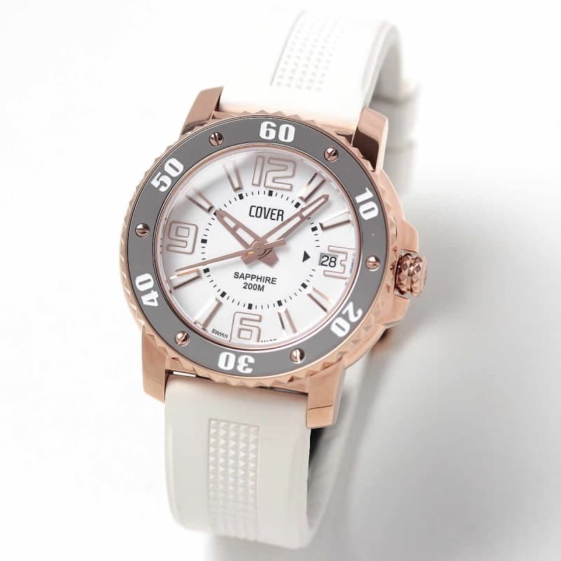 COVER(コヴァー) SPORT DIVER(スポーツダイバー) Co145.06 ホワイト&ゴールド